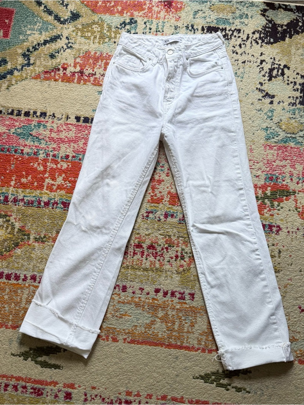 White Straight Leg Zara Jeans